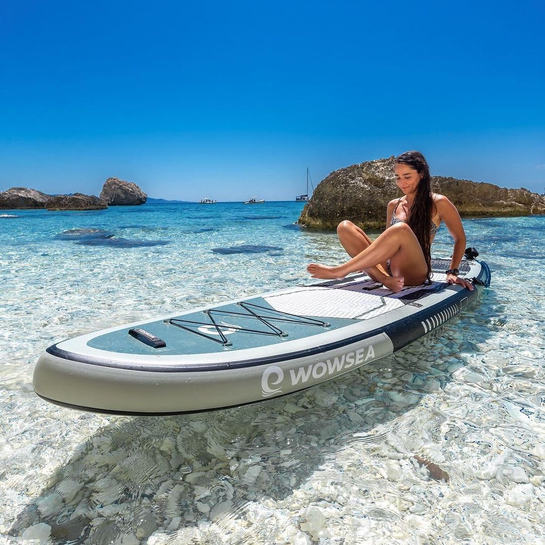 WOWSEA Poseidon P3 Aufblasbares SUP Board, stabiles Touren-Paddleboard für Reisen & Freizeit, inkl. iSUP Zubehör, ideal für Lernen & Erholung