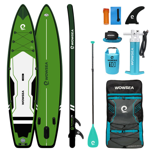 WOWSEA Flyfish F2 Aufblasbares SUP Board, stabiles & langlebiges Touren-Paddleboard, inkl. Zubehör-Kit, ideal zum Gleiten, Lernen & Rennen