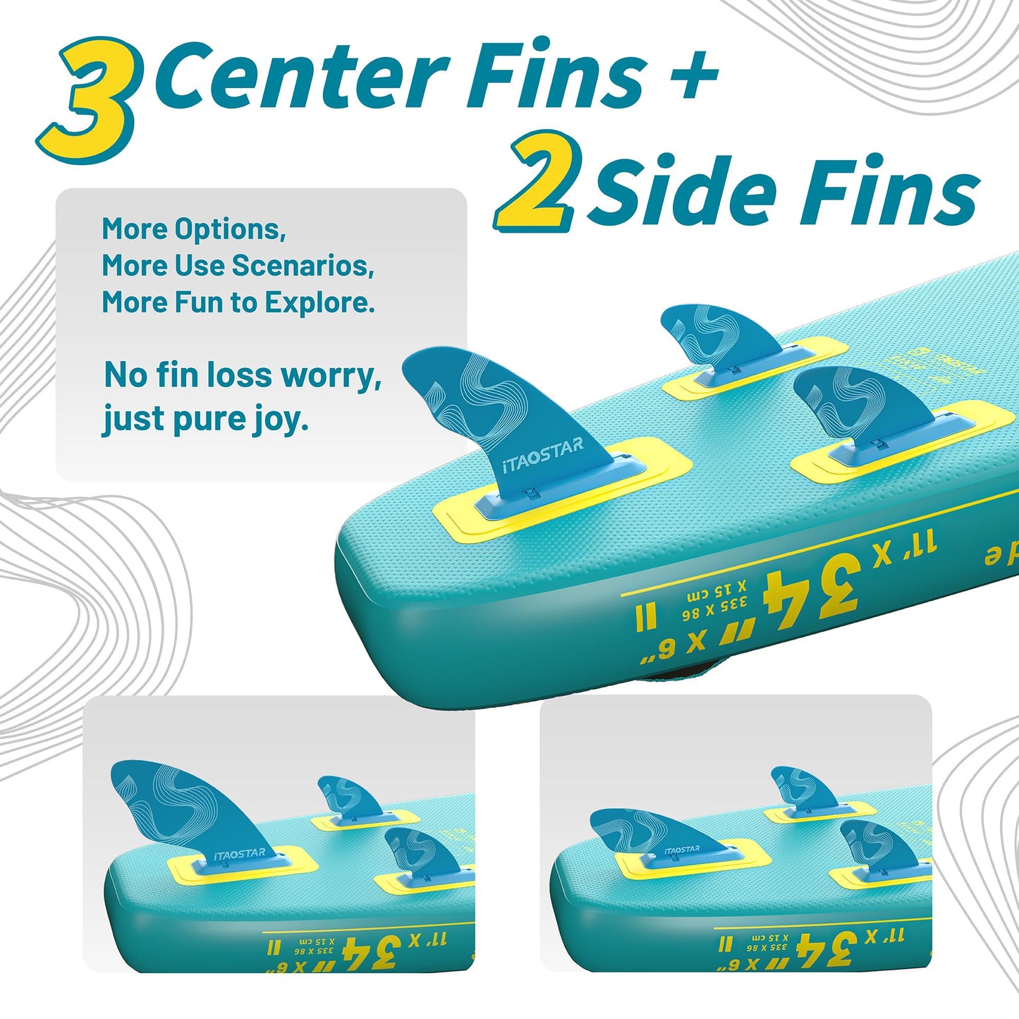 iTAOSTAR J05AA SUP Board, aufblasbar & extra breit 34" für bessere Balance, robustes Paddle Board für Erwachsene & Jugendliche inkl. Zubehör
