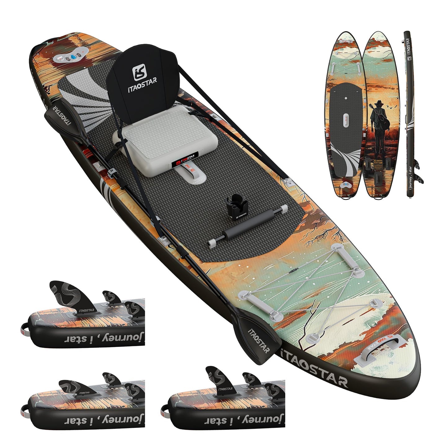 iTAOSTAR N01B SUP Board, aufblasbar & extra breit 35" für bessere Balance, Paddle Board für Erwachsene aller Levels, inkl. Premium Zubehör