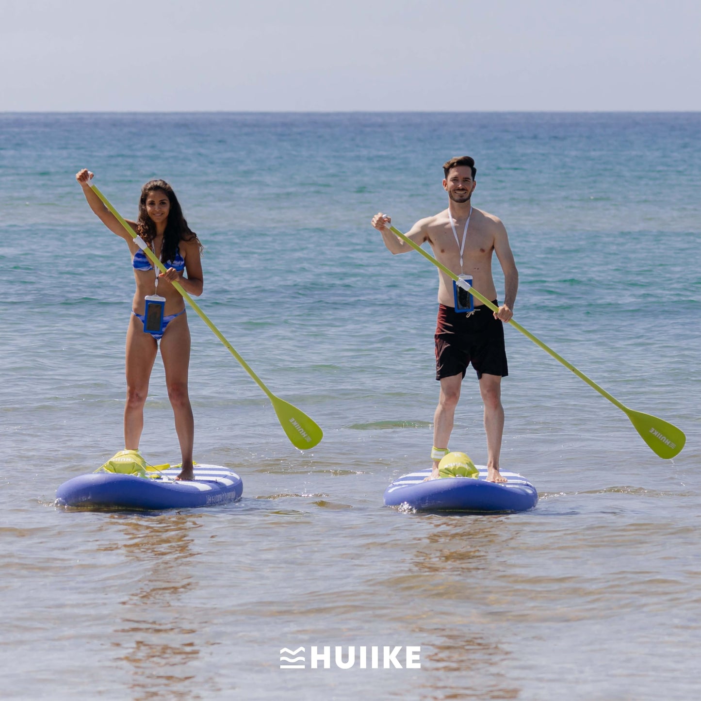 HUIIKE SUP Board aufblasbar mit Aluminium-Paddel & Zubehör, stabiles & langlebiges Stand Up Paddleboard Set für Erwachsene & Anfänger