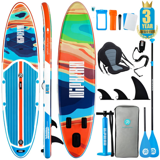 Niphean SUP Board 320cm für Erwachsene, bis 200kg Tragkraft für 2 Personen, inkl. Sitz & komplettem Zubehör, geeignet für alle Fähigkeitsstufen