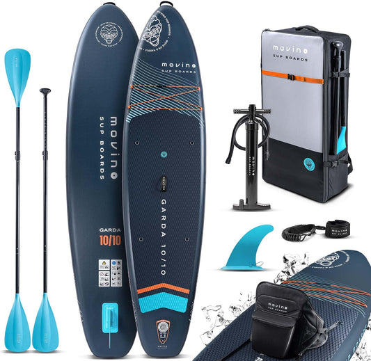 Movino Garda Allround SUP Board 10’10" (330cm), aufblasbar & leicht, inkl. Zubehör-Set, Stand Up Paddle Board für Wassersport & Freizeit