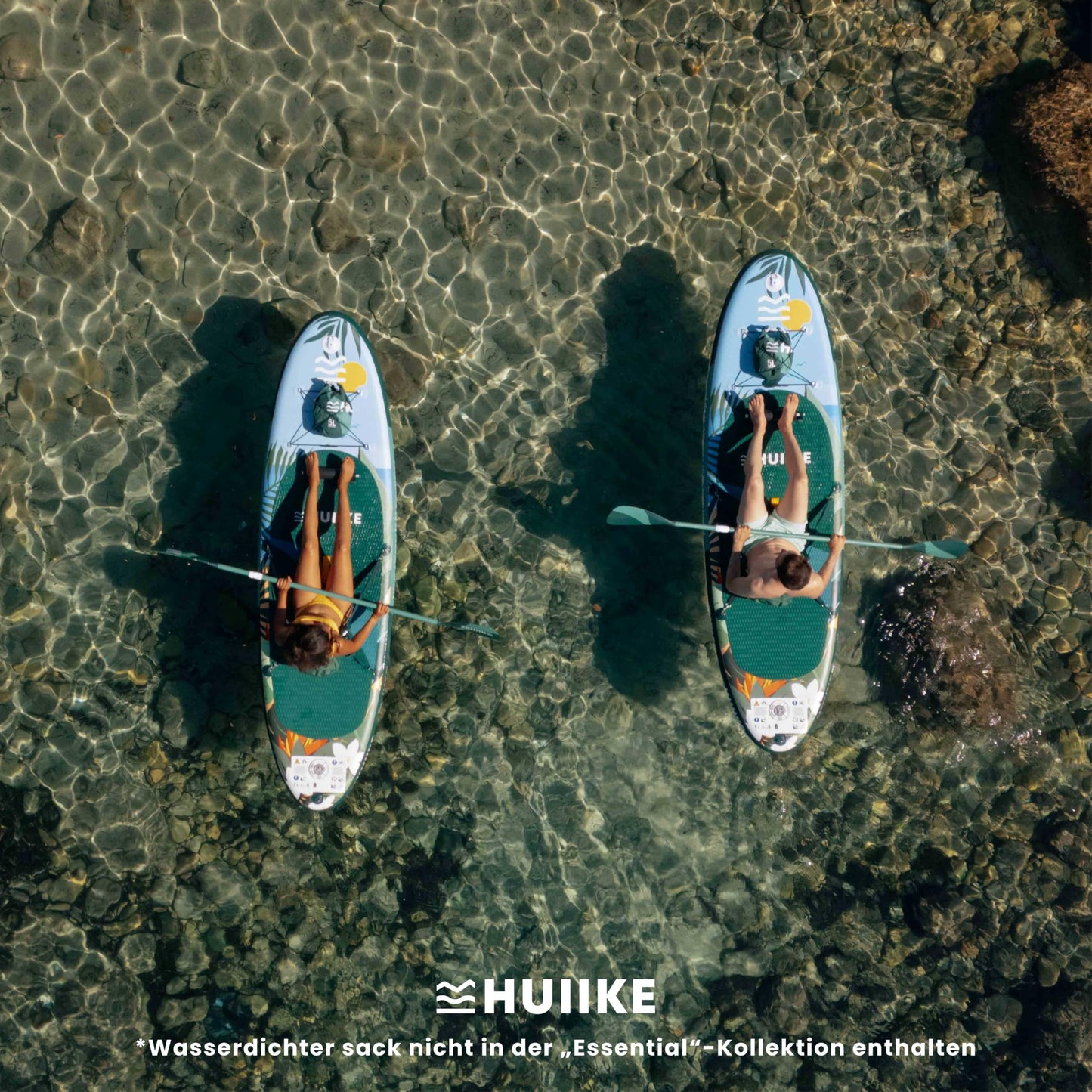 HUIIKE SUP Board aufblasbar, inkl. Aluminium-Paddel & hochwertigem Zubehör, stabiles & langlebiges Stand Up Paddleboard Set für Erwachsene