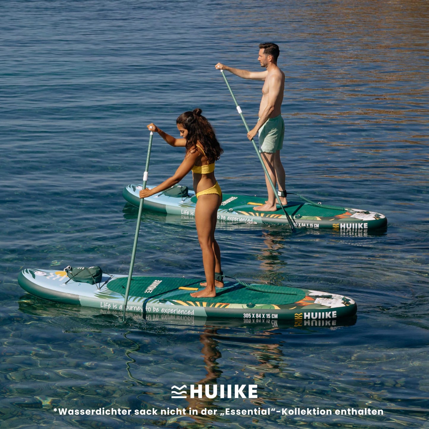 HUIIKE SUP Board aufblasbar, inkl. Aluminium-Paddel & hochwertigem Zubehör, stabiles & langlebiges Stand Up Paddleboard Set für Erwachsene